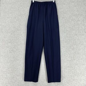 Briggs New York Pants Womens 8 Navy Pull On Elastic Waist‎ Dress Slacks Work USA